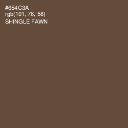 #654C3A - Shingle Fawn Color Image